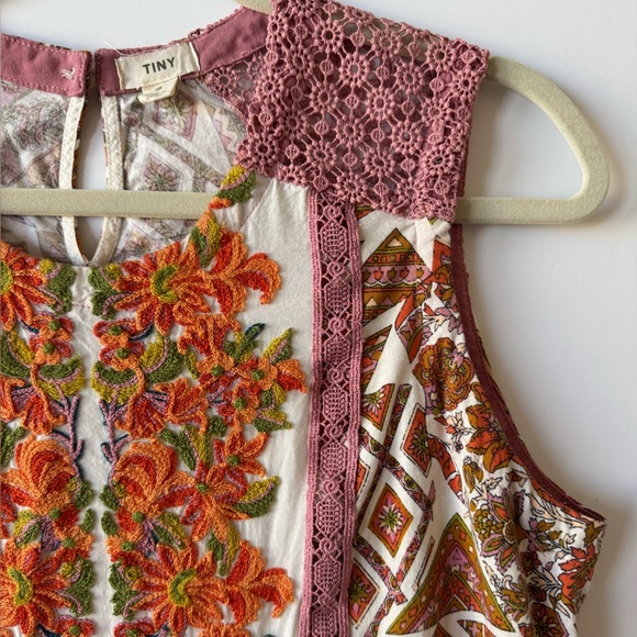 Anthropologie Tiny Embroidered Printed Shell Top - Picture 5 of 12